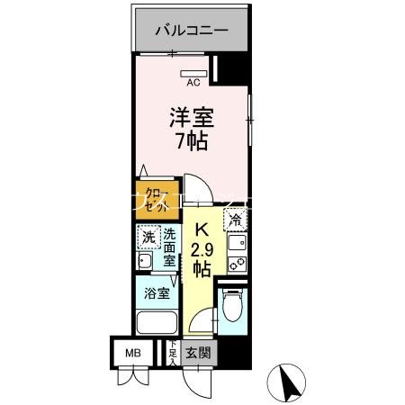 サンジョイアノース 208号室 間取り