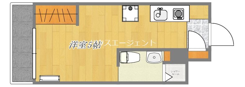 フローラ５ 513ｇ号室 間取り