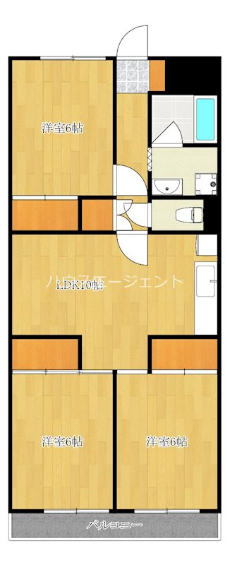 グリーンパーク北葛西 307号室 間取り