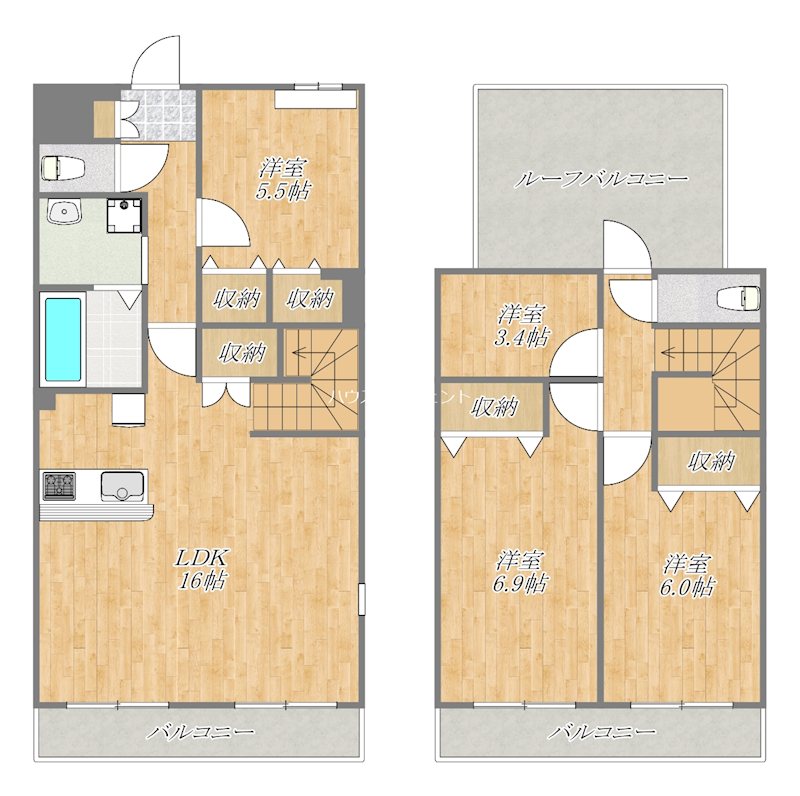 Serenity 402号室 間取り