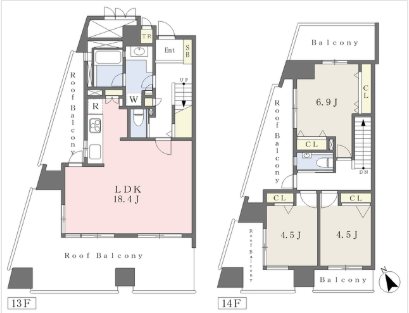 ディアパーク葛西 1301号室 間取り