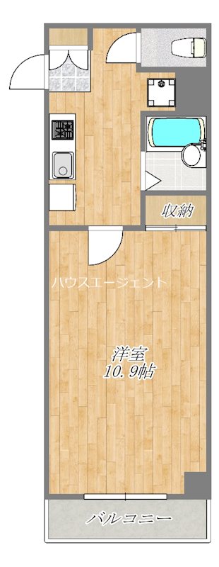 パルクビル 403号室 間取り