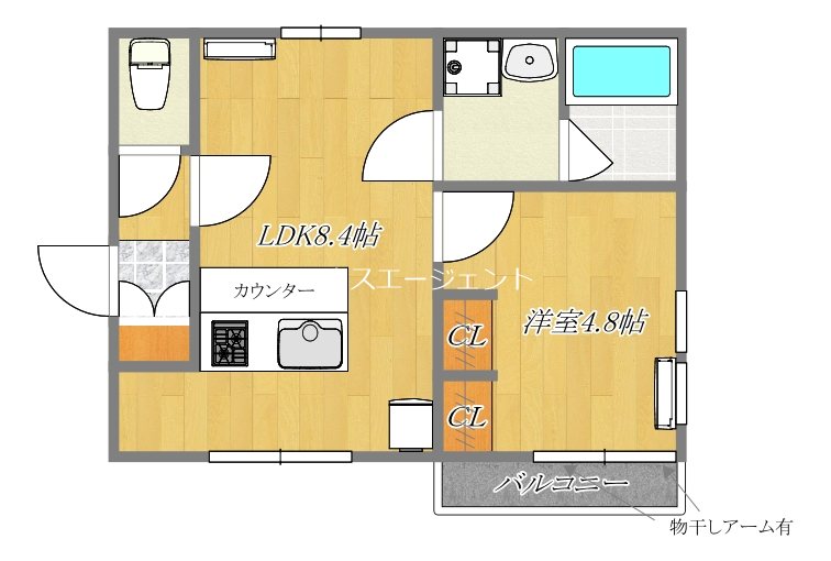 シェ・ソワ本八幡 間取り図