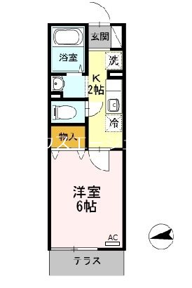 SAHEYⅢ 102号室 間取り