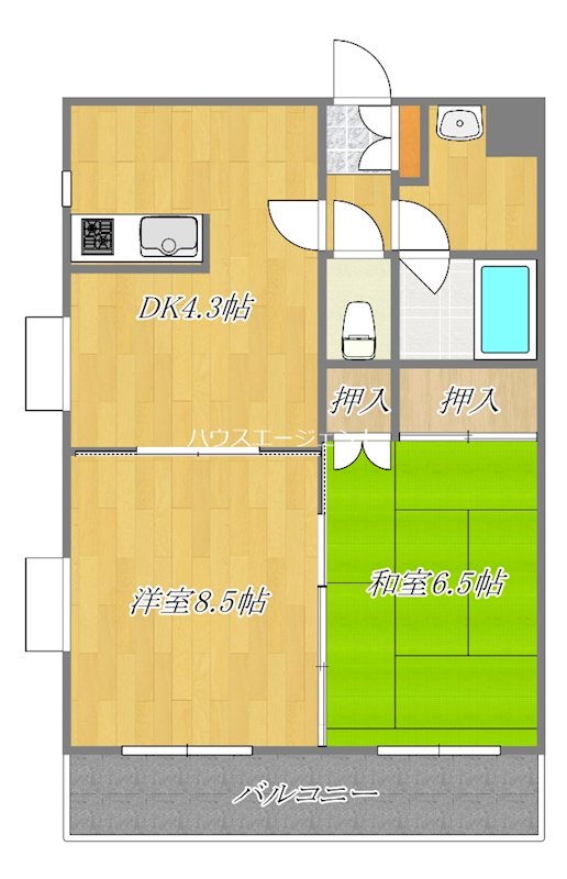 アビタシオン南葛西 303号室 間取り