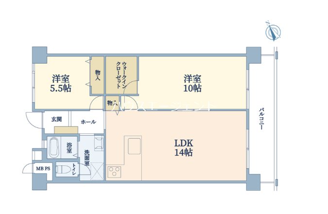 なぎさニュータウン6号棟 間取り図