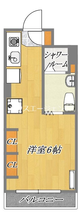 フローラ8 829号室 間取り