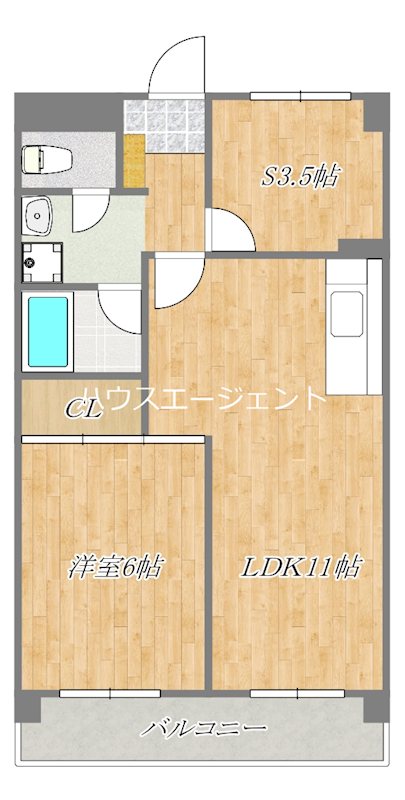 リヴMO-5 502号室 間取り