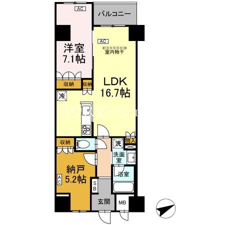 サンジョイアゼロ 408号室 間取り