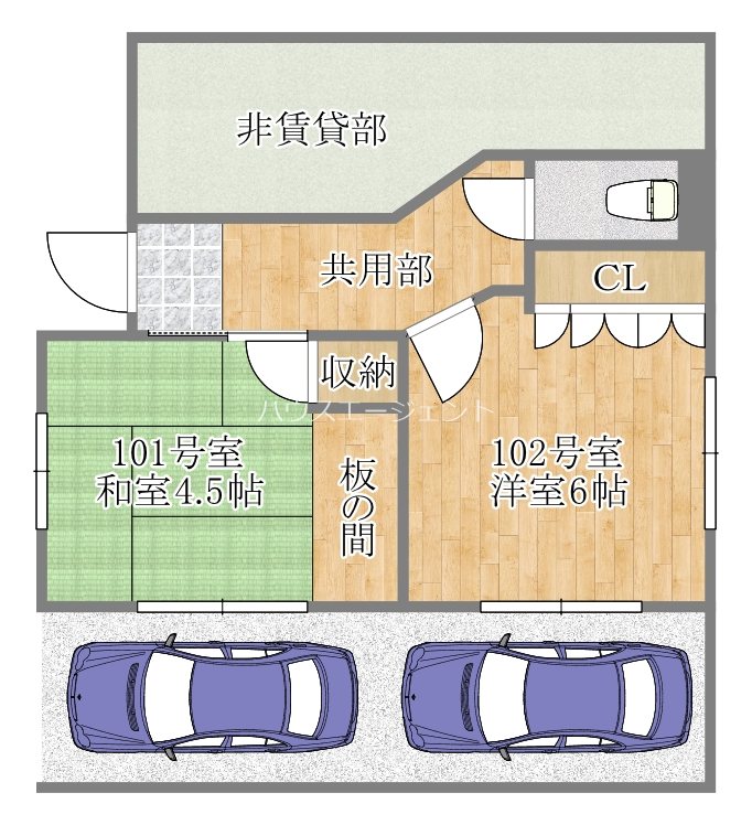西葛西7丁目テナント 101ｔ号室 間取り