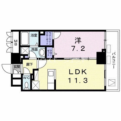 セジュール・モリ 702号室 間取り