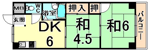 シャルム南台2 間取り