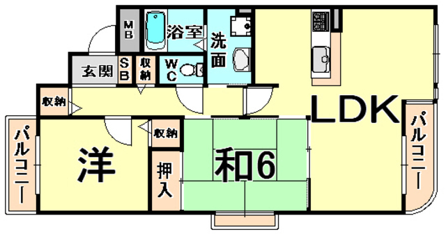 兵庫県尼崎市武庫之荘東２丁目 間取り
