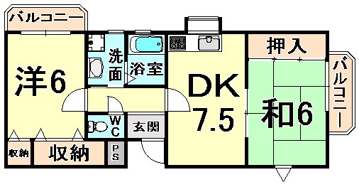 エスポワール武庫之荘北5 間取り