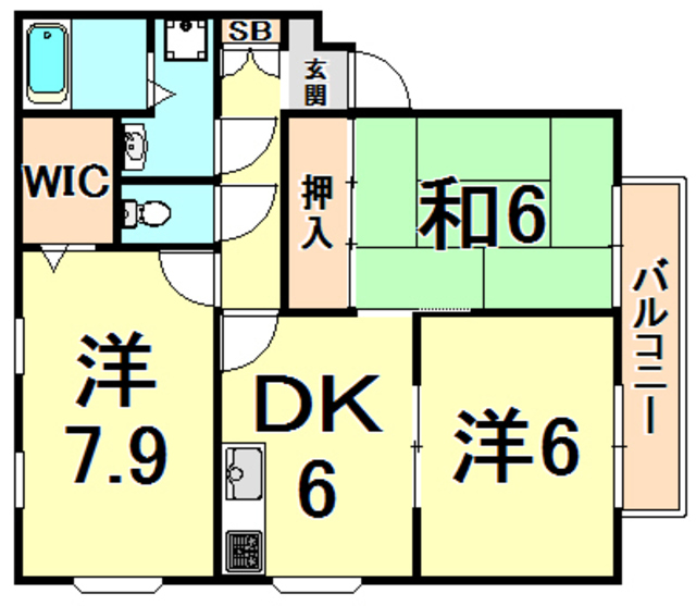 キアラ富松 A棟 間取り