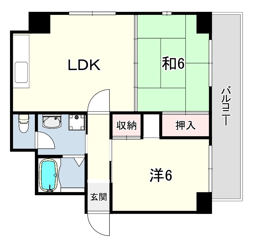 Y'Sコート蘭びっく 間取り