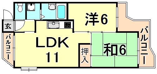 ハイツ・ラセーヌ 間取り