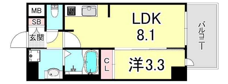プレサンスブルーム新神戸 間取り