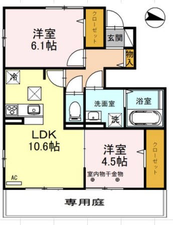 兵庫県伊丹市中野北２丁目 間取り