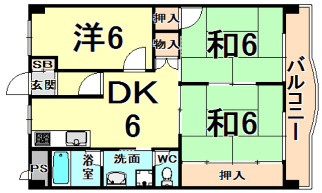 兵庫県伊丹市荻野２丁目 間取り