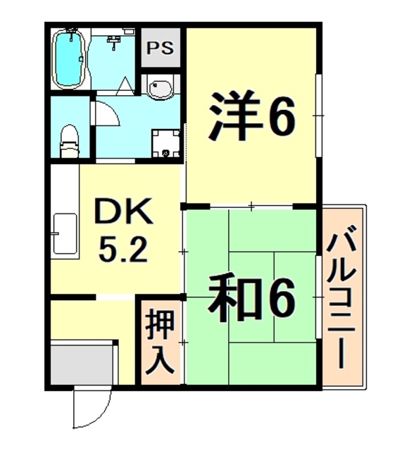 伊丹坂ハイツ 間取り