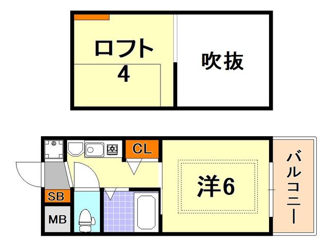 エステムコート三宮駅前ラ・ドゥー 間取り