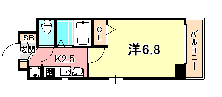 エステムコート神戸ハーバーランド前4ベイライト 間取り