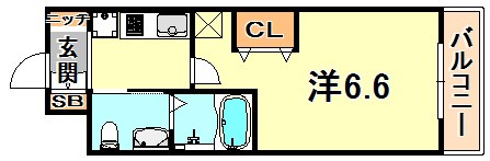 エステムプラザ神戸三宮ルクシア 間取り