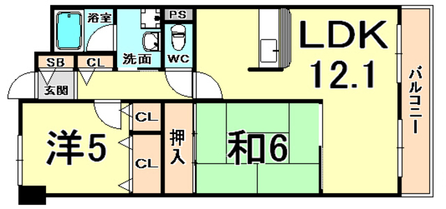コゥジィコート園田 間取り