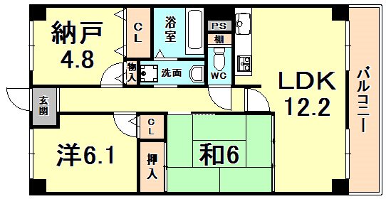 グレンツェント甲東園 間取り