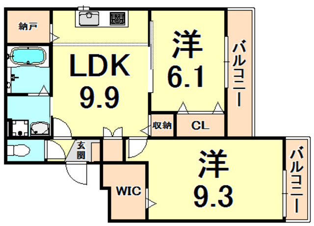 グリーン・ヒル甲東 間取り