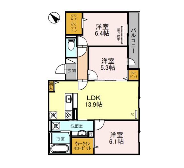 セルクル　ブラン 間取り