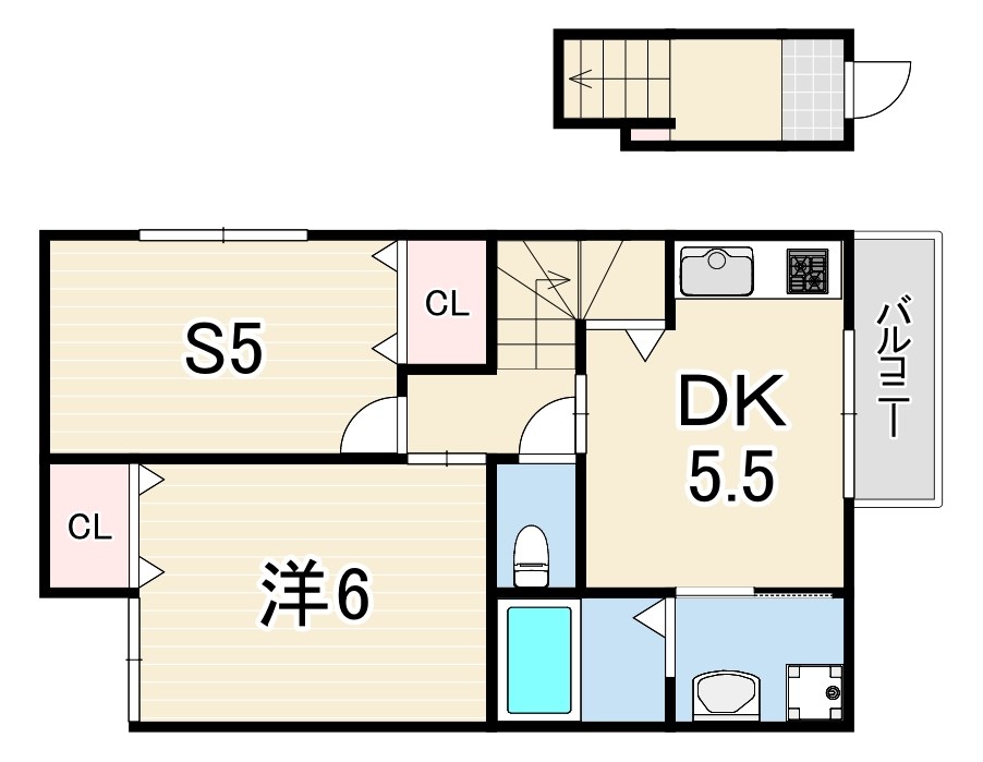 杭瀬南新町2丁目アパート 間取り
