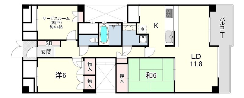 コート芦屋朝日ケ丘４号棟 間取り