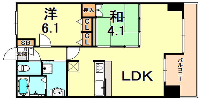 レジディア三宮東 間取り