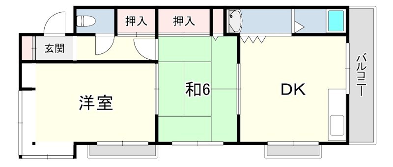 西宮グリーンハイツ1 間取り