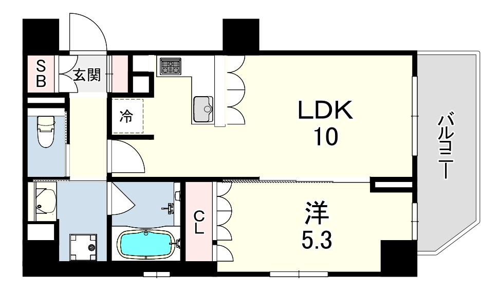 リーガル神戸三宮2 間取り