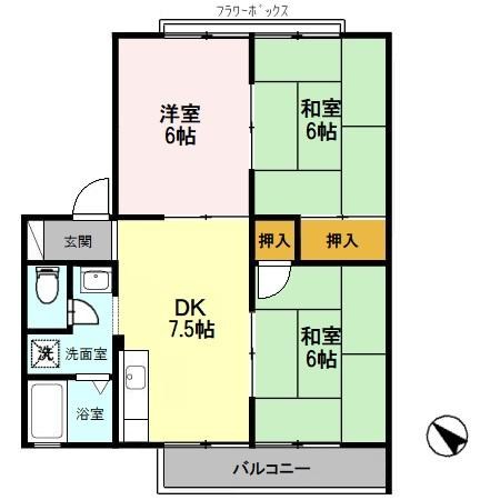 池尻ハイツ B棟 間取り