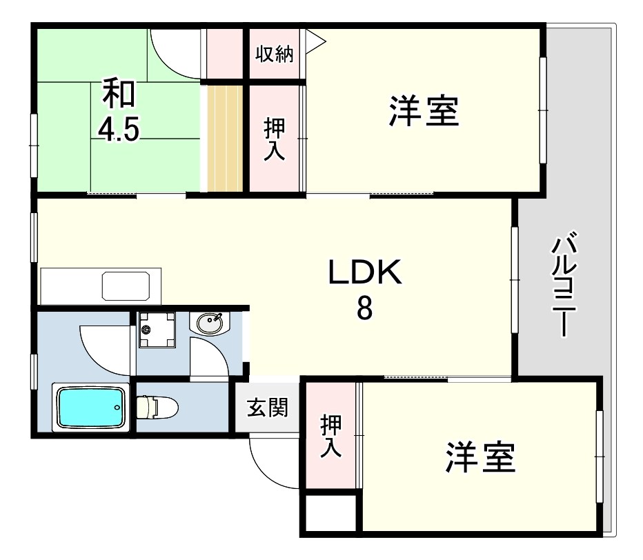 兵庫県芦屋市岩園町 間取り