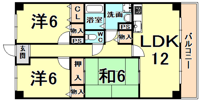 兵庫県西宮市門戸岡田町 間取り