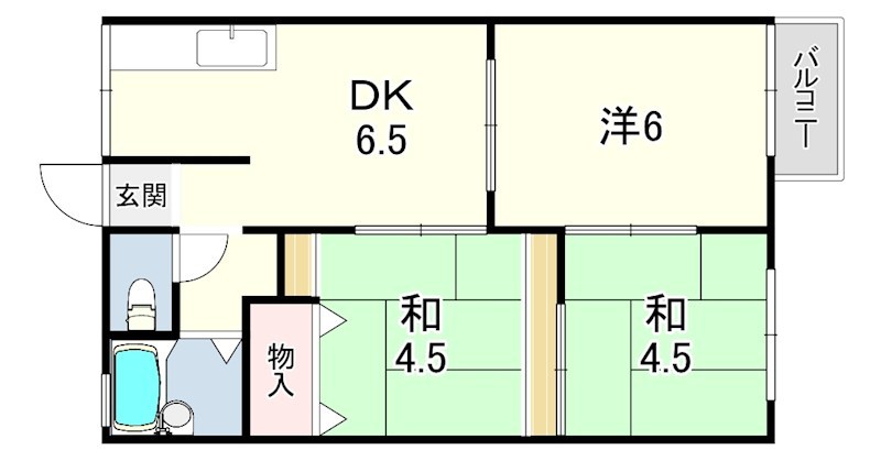 兵庫県明石市魚住町鴨池 間取り