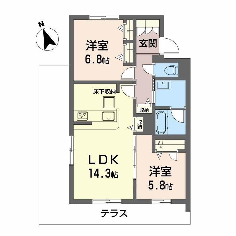 兵庫県明石市大久保町江井島 間取り