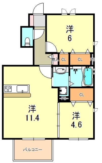 アンソレイエ ファミーユ A棟 間取り