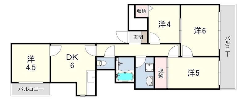 兵庫県神戸市灘区水道筋６丁目 間取り