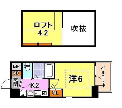 エステムコート三宮駅前ラ・ドゥー 間取り