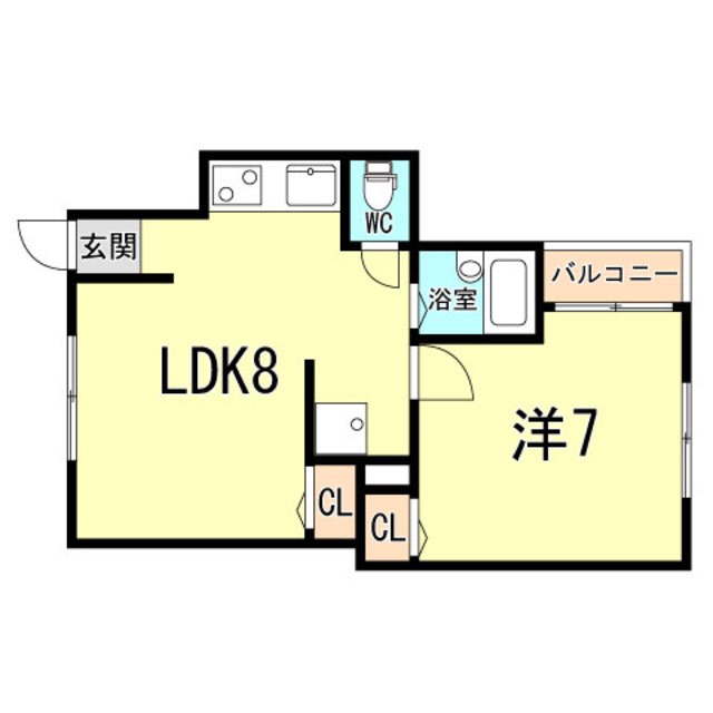 兵庫県神戸市灘区水道筋６丁目 間取り