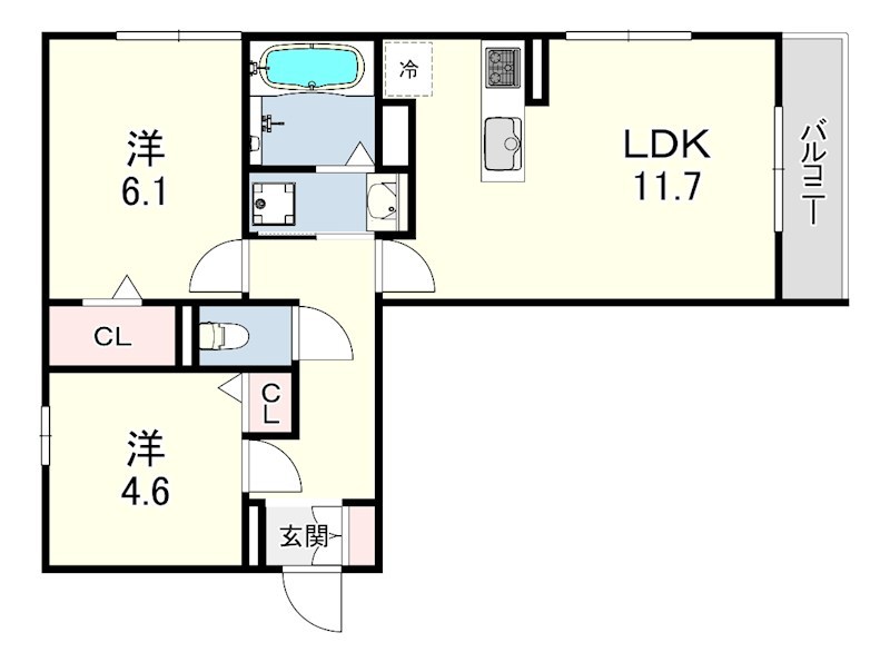 VILLA LE EUPHORIA AKASHI・OKUBOCHO 間取り