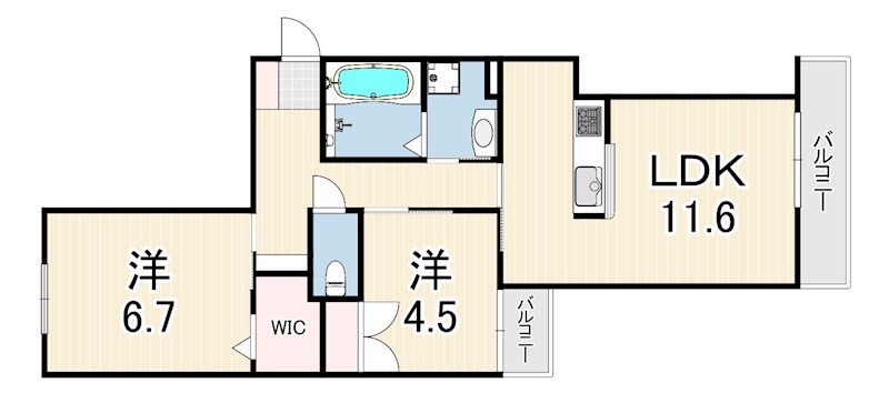 兵庫県芦屋市翠ケ丘町 間取り