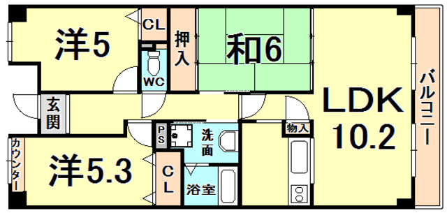 グレース門戸荘 間取り