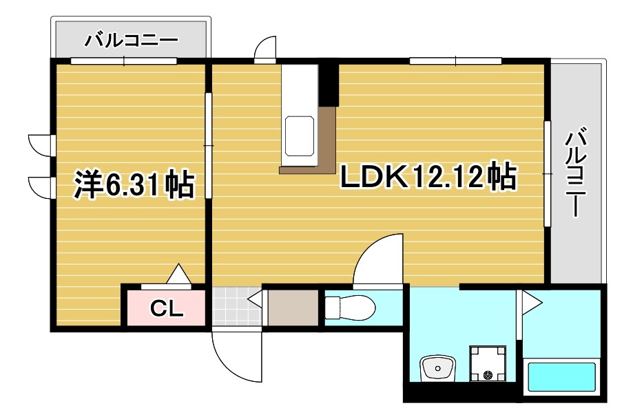 (仮称) 西新町PJ 間取り